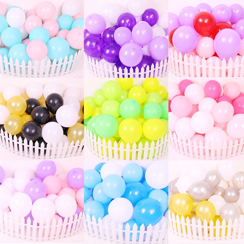 Bộ 10 Bong Bóng Cao Su Tròn 12 Inch