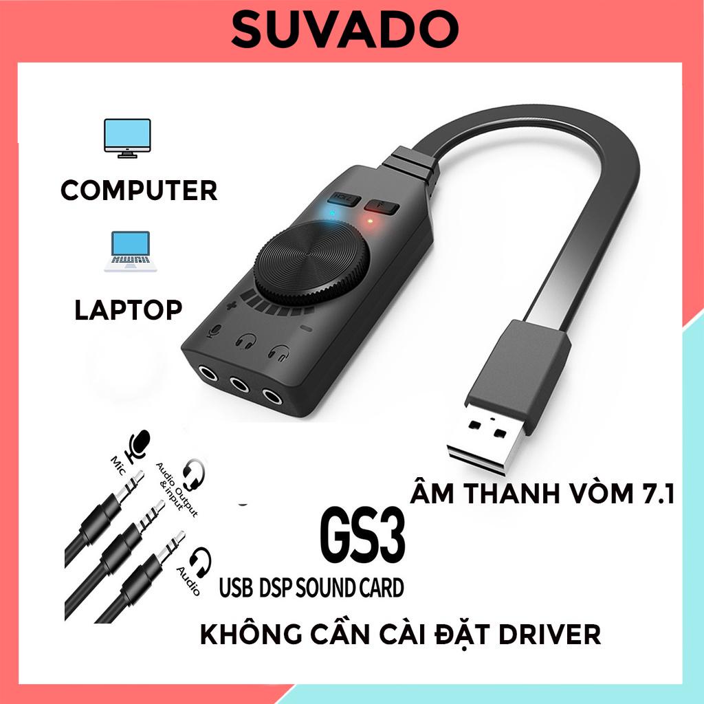 Sound Card Âm Thanh 7.1 Cho Máy Tính Pc Chuyên Game Plextone GS3