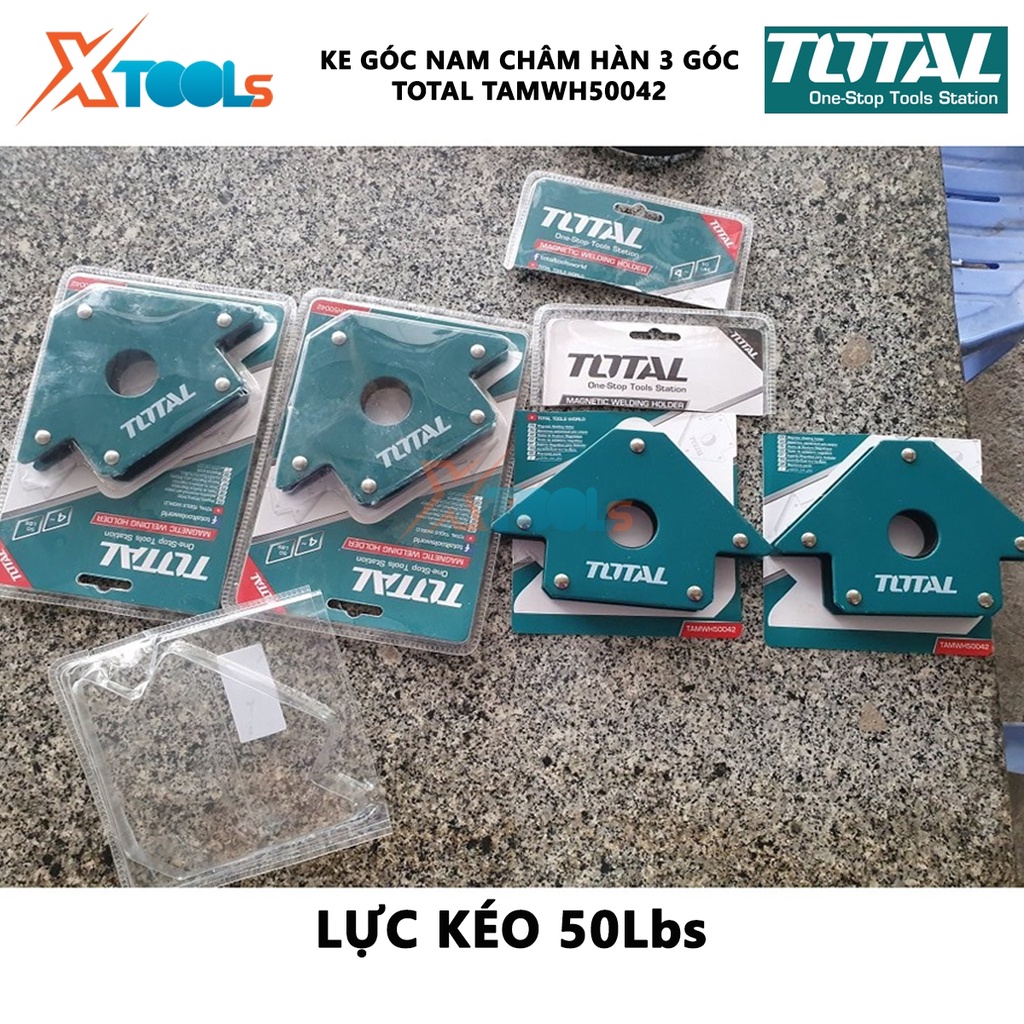 Ke nam châm TOTAL TAMWH50042 Nam châm ke góc hàn 3 góc Lực kéo 50 Lbs, 4 inch, Góc 45 °, 90 °, 135 °, - 30/T định hình c