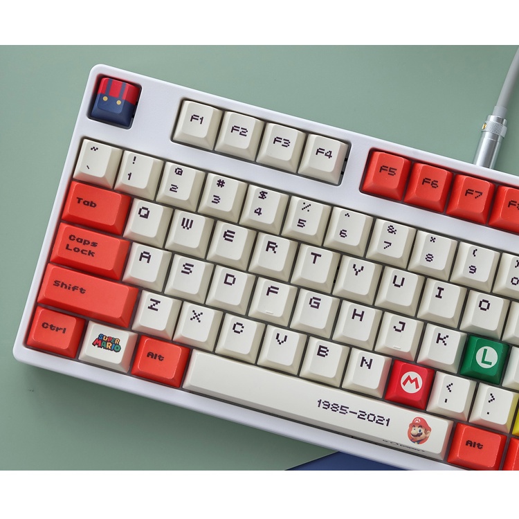 Keycap MARIO ĐỎ 2021 120 nút Nhựa PBT