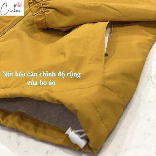 Áo Khoác Nữ Đẹp Hàn Quốc Cao Cấp Mùa Đông Lót Lông Cừu Hot Trend 2022, Áo Gió Chống Nước Cicilia