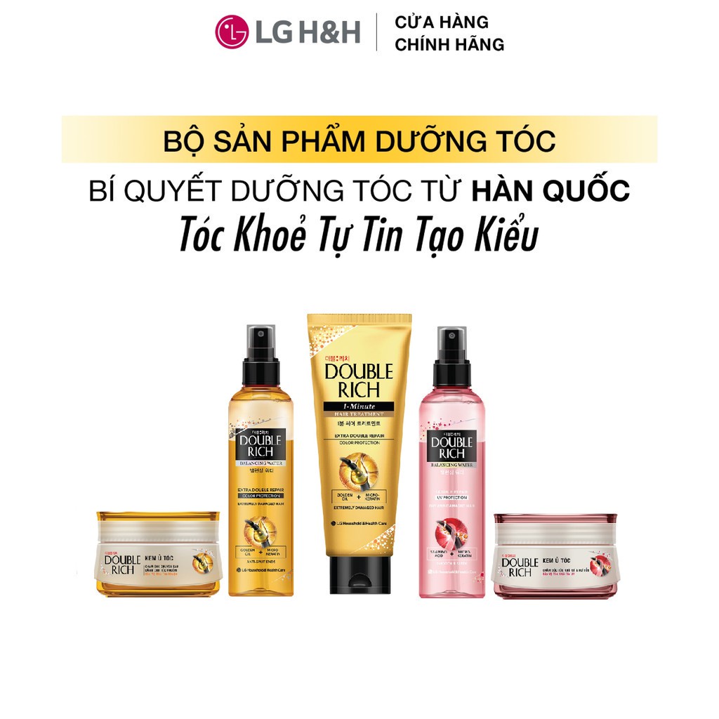 Kem xả 1 phút Double Rich giúp tóc chắc khỏe bóng mượt 75ml