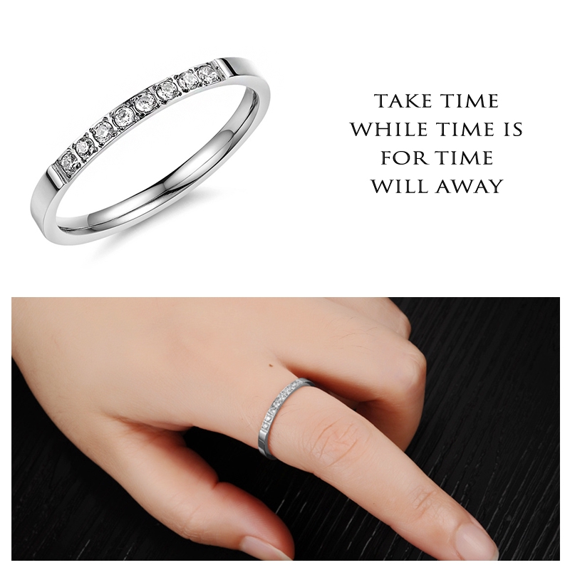 Nhẫn bạc 925 nữ đính đá đẹp đơn giản Duyson Silver