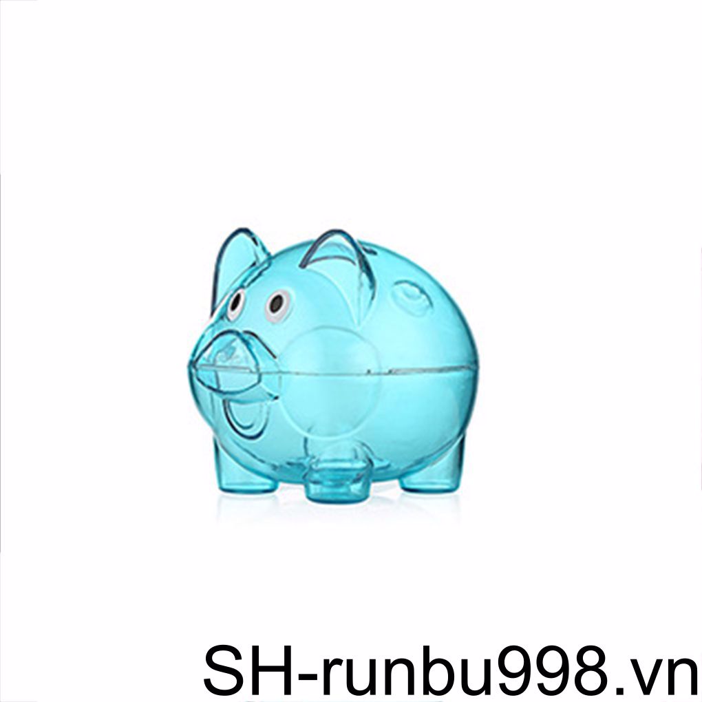 Hộp Đựng Tiền Tiết Kiệm Trong Suốt Hình Chú Heo Dễ Thương runbu998