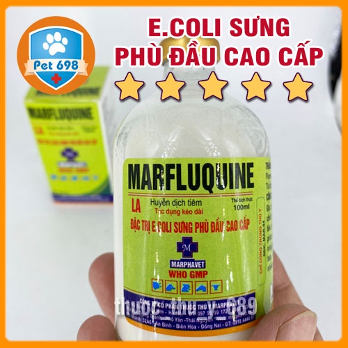 MARFLUQUINE-LA 20ml Phòng, chữa bệnh phù đầu, bệnh đường tiêu hóa trên gia súc, chó, mèo thú cảnh