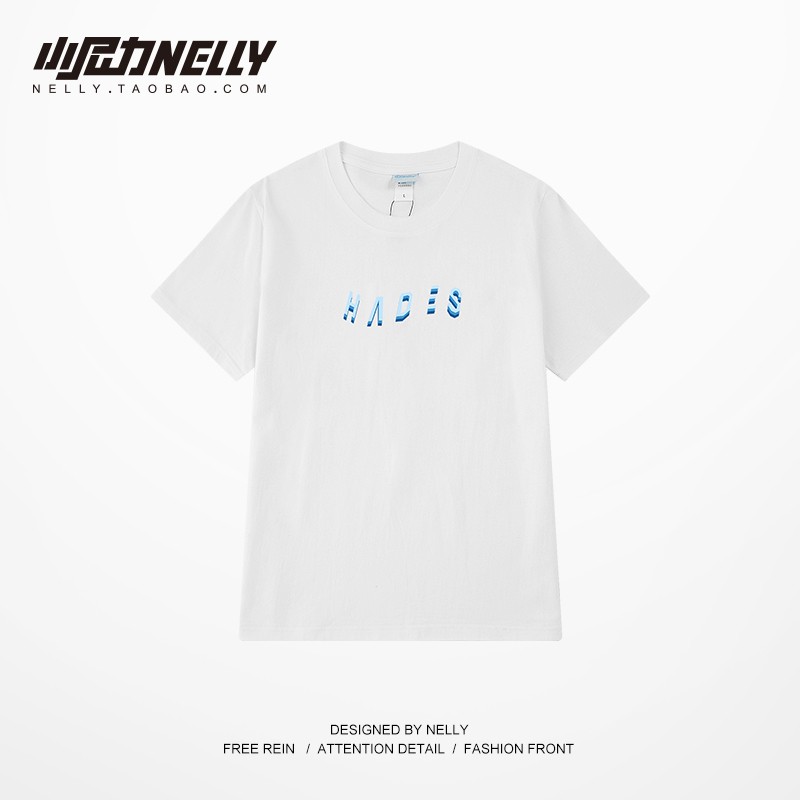 [FREESHIP](CÓ SẴN)HÀNG CHÍNH HÃNG Áo phông NELLYHEYBIG unisex tay lỡ ,áo thun dáng rộng hoạ tiết chữ 3D HADES .