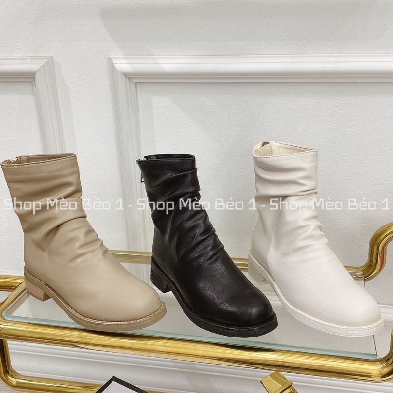 Bốt boot nhăn lót lông fullbox hàng quảng châu cao cấp