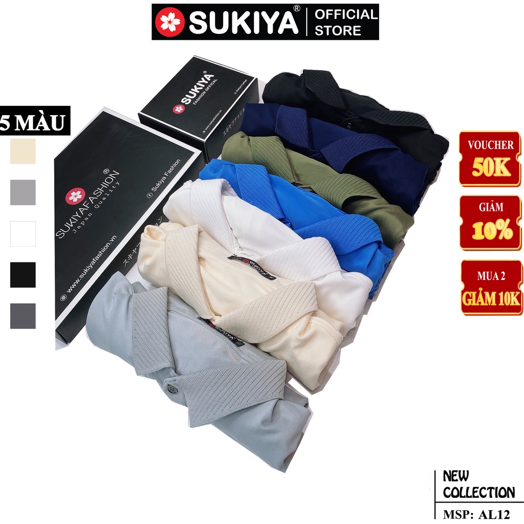 Áo Thun Nam Có Cổ SUKIYA 7 Màu Chất Liệu Cotton Premium, Siêu Mát, Phom Dáng Trẻ Trung AT05