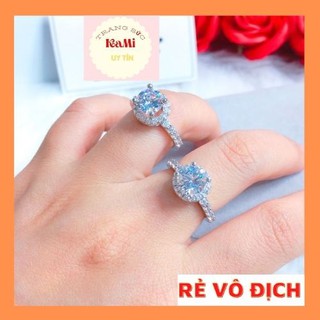 Nhẫn bạc nữ, nhẫn nữ đính đá bền màu cao cấp đủ ni tay cho khách