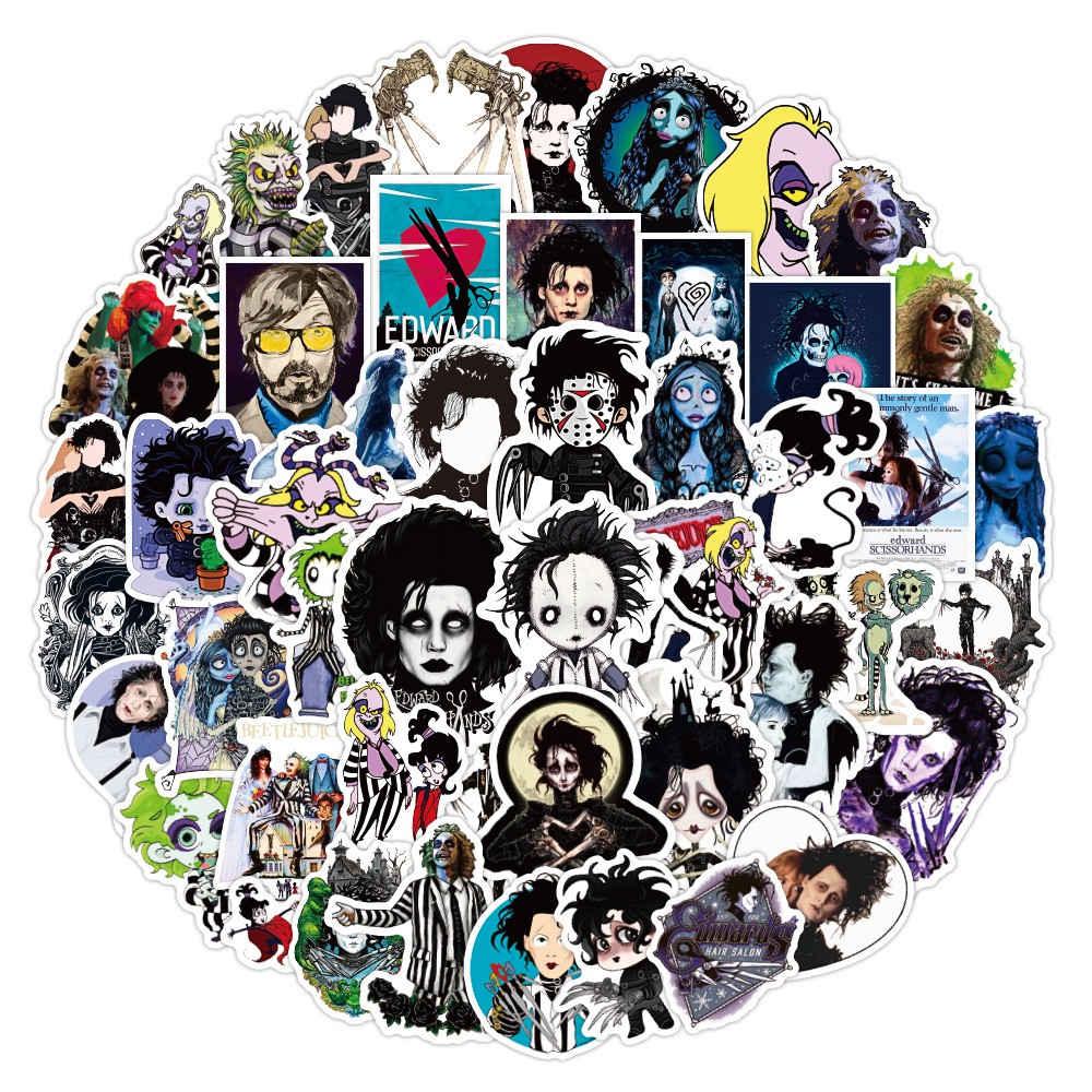 H124 - Sticker Đầ.u lâu - Zombie độc đáo - PVC/ Hình dán Chống nước Mũ bảo hiểm Vali Laptop Điện thoại