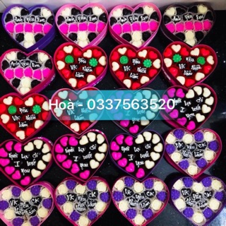 Socola Valentine Handmade loại nhỏ (nhận viết chữ theo yêu cầu)