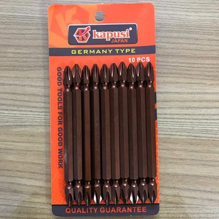 PH2x100mm Bộ mũi vít 10 chi tiết hai đầu Kapusi