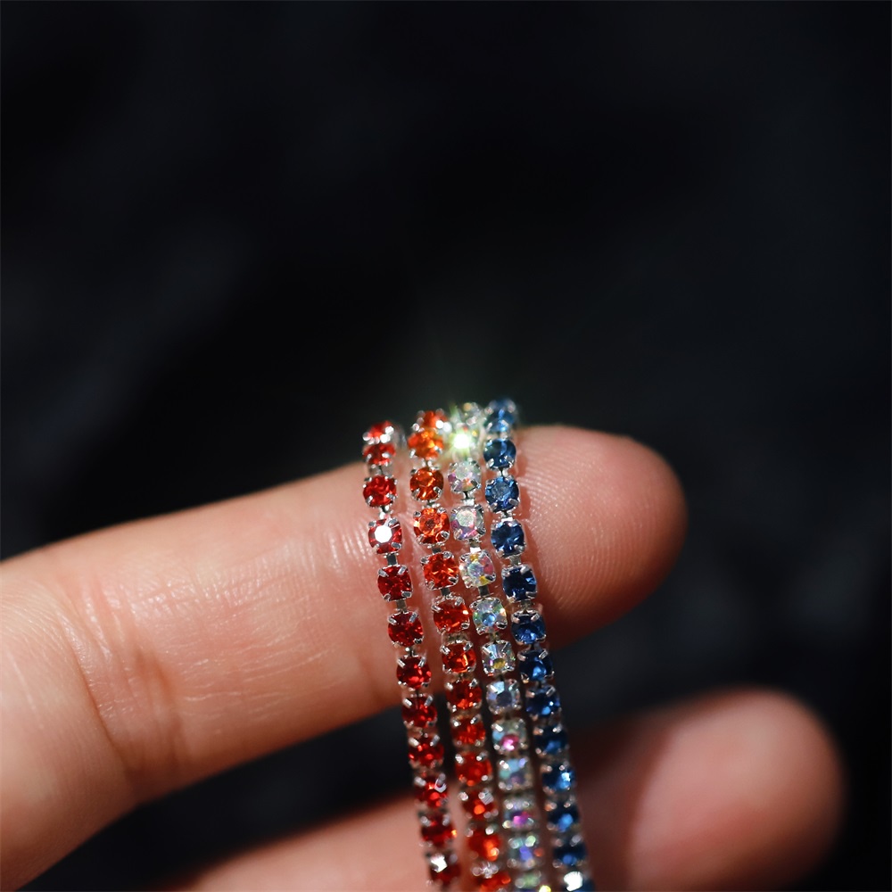 St.kunkka Phụ kiện trang trí đính đá lấp lánh SS6.5 1Yard thiết kế thời trang