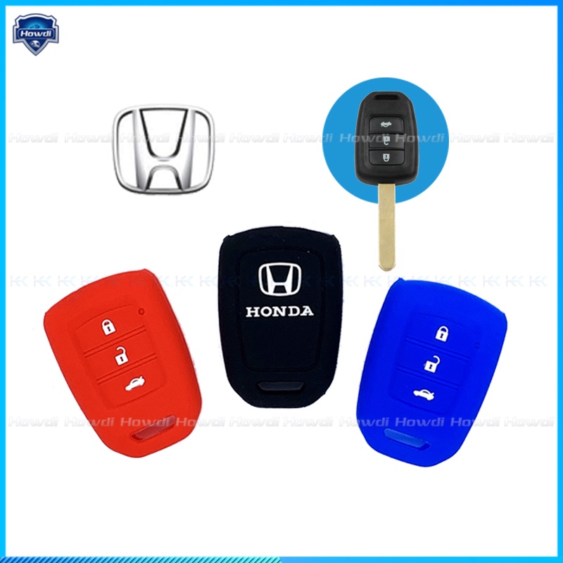 Vỏ Silicone Bảo Vệ Chìa Khóa Điều Khiển Từ Xa Cho Xe Hơi Honda Jazz HRV BRV City