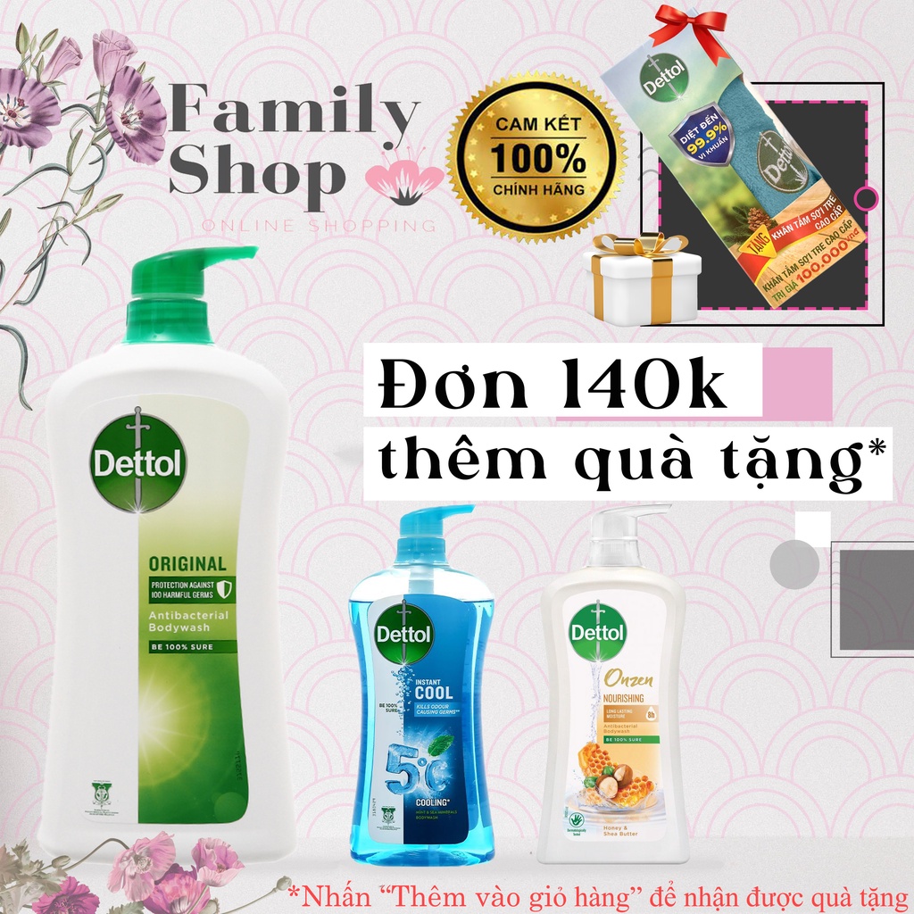 [Có Quà Tặng Giá Trị] 1 Sữa Tắm Dettol Onzen/Original/Cool 950g.