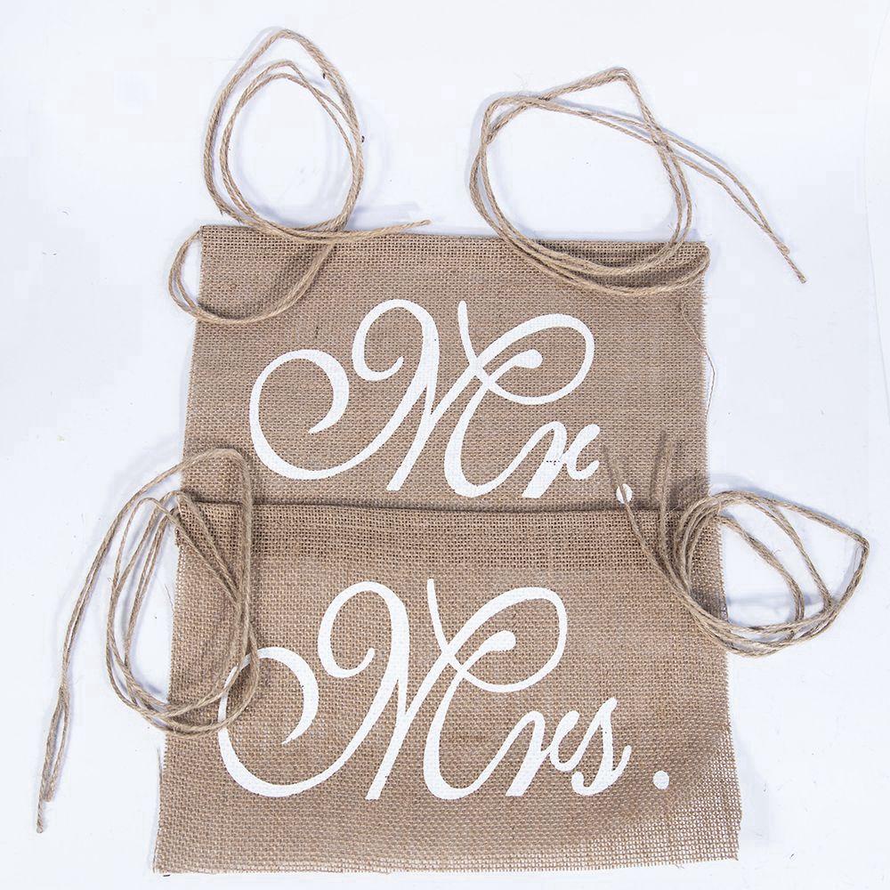 Banner Ghế NICKOLAS 2 Cái / Bộ Mr.Bà &amp; bà. Cờ Treo Trang Trí Lãng Mạn Dùng Làm Đạo Cụ Chụp Ảnh