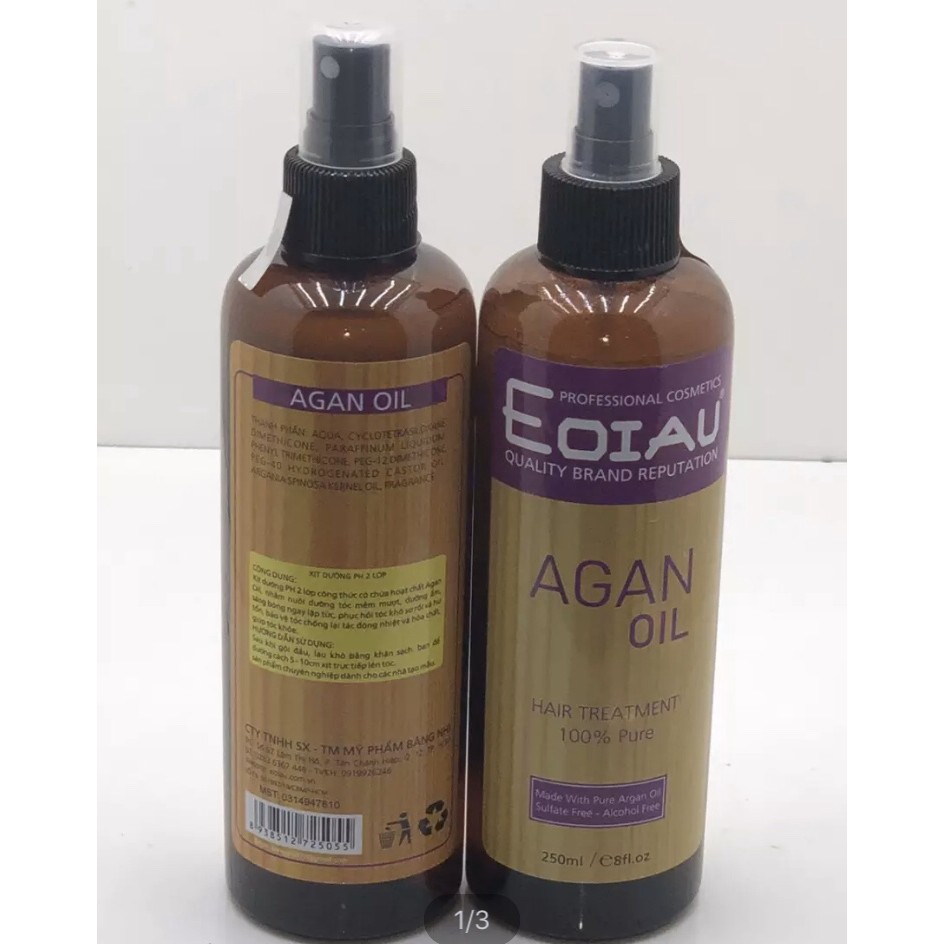[chính hãng ]Xịt Dưỡng phục hồi tóc 2 lớp EOIAU 250   dưỡng mềm mượt phục hồi hư tổn  chống khô sơ chẻ ngọn