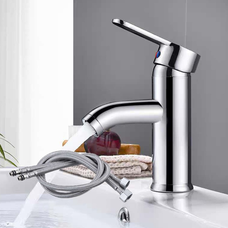 Nev Vòi Nước Nóng Lạnh Một Lỗ Kiểu Thác Nước Cổ Điển Cho Bồn Rửa Mặt Quầy Bartop Mi