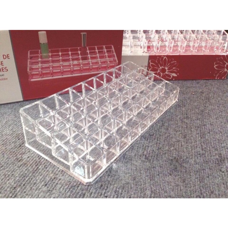 Khay đựng son  36 ô chất  liệu mika trong suốt cao cấp dày dặn