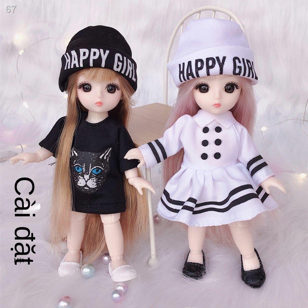 8 điểm cho bé bjd17cm Bộ quần áo Barbie có thể thay đổi thành 13 khớp cô gái đồ chơi công chúa dễ thươngI