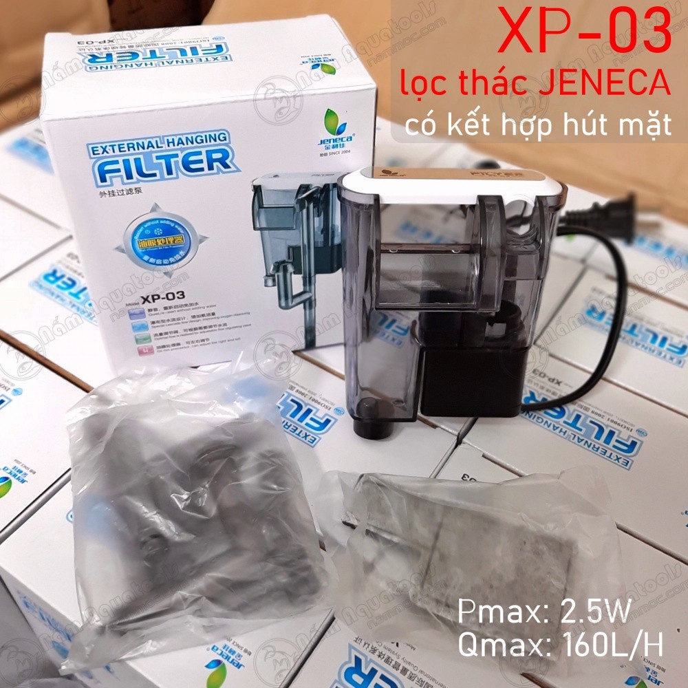 BỘ LỌC THÁC HÚT MẶT HỒ CÁ THỦY TINH JENECA XP-03