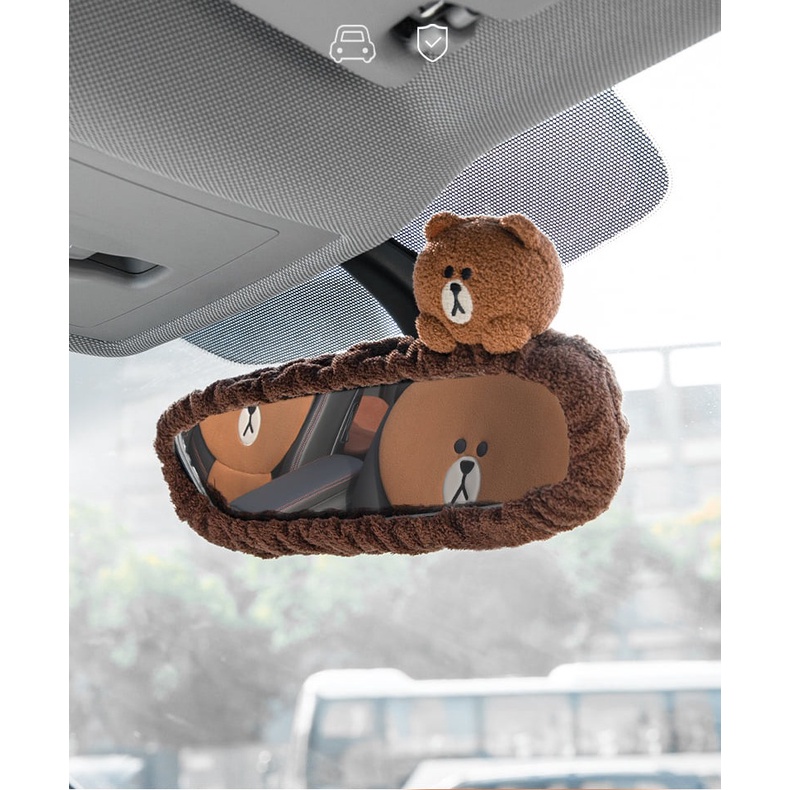 BỌC KÍNH TRƯỚC XE Ô TÔ TRANG TRÍ HÌNH GẤU BROWN DỄ THƯƠNG