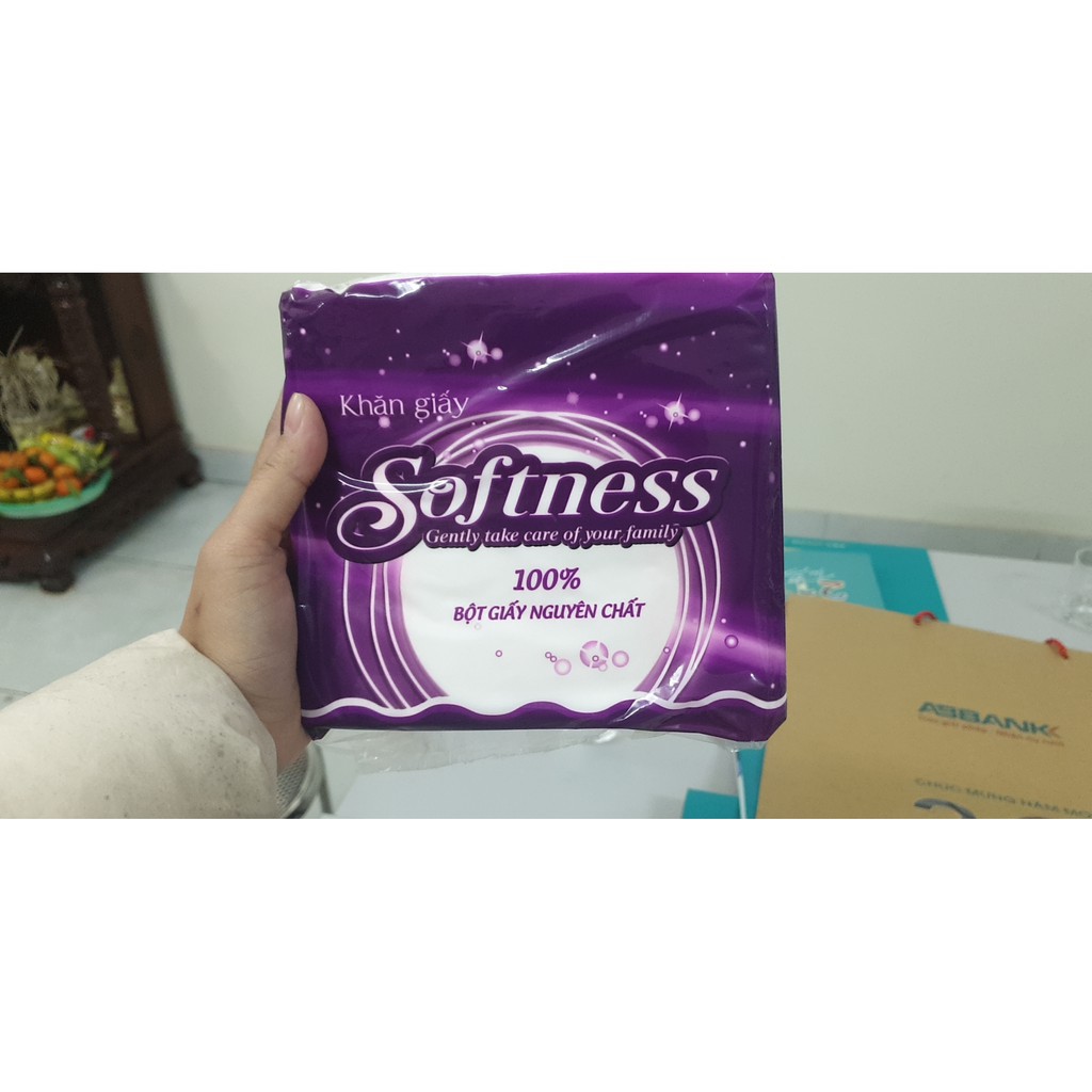 GIẤY ĂN INDO SOFTNESS VUÔNG 100 TỜ