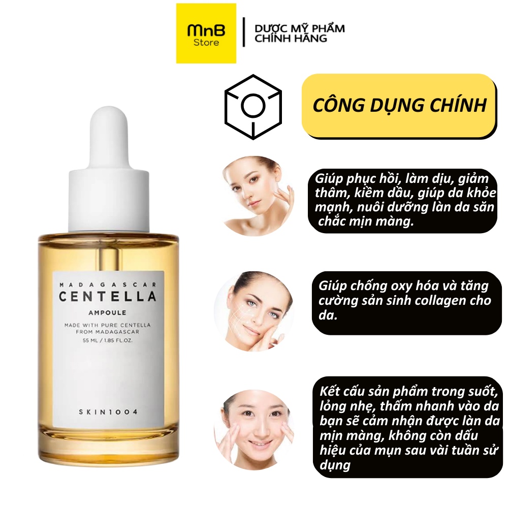 Tinh chất rau má Skin1004 Madagascar Centella Asiatica 100 Ampoule phục hồi và làm sáng da 55ml