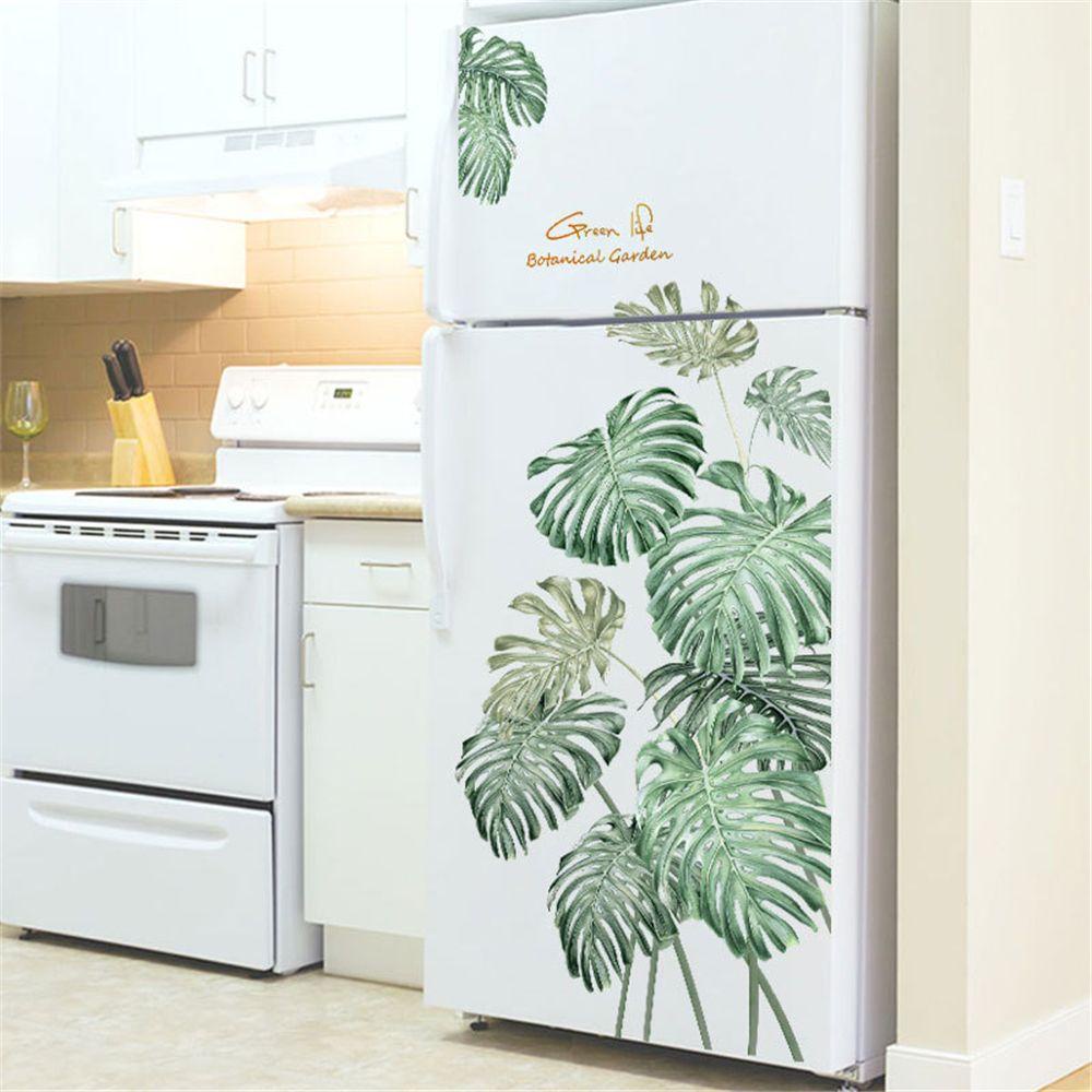 LONTIME Giấy Dán Tường Bằng PVC Hình Lá Cây Phong Cách Bắc Âu