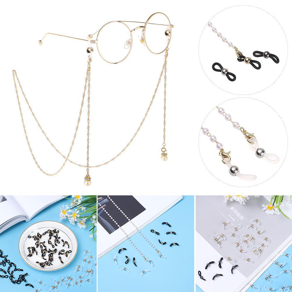 MOILYVN Set 50 Dây Đeo Mắt Kính Màu Trắng Đen Có Thể Điều Chỉnh Tiện Dụng Giá Đỡ