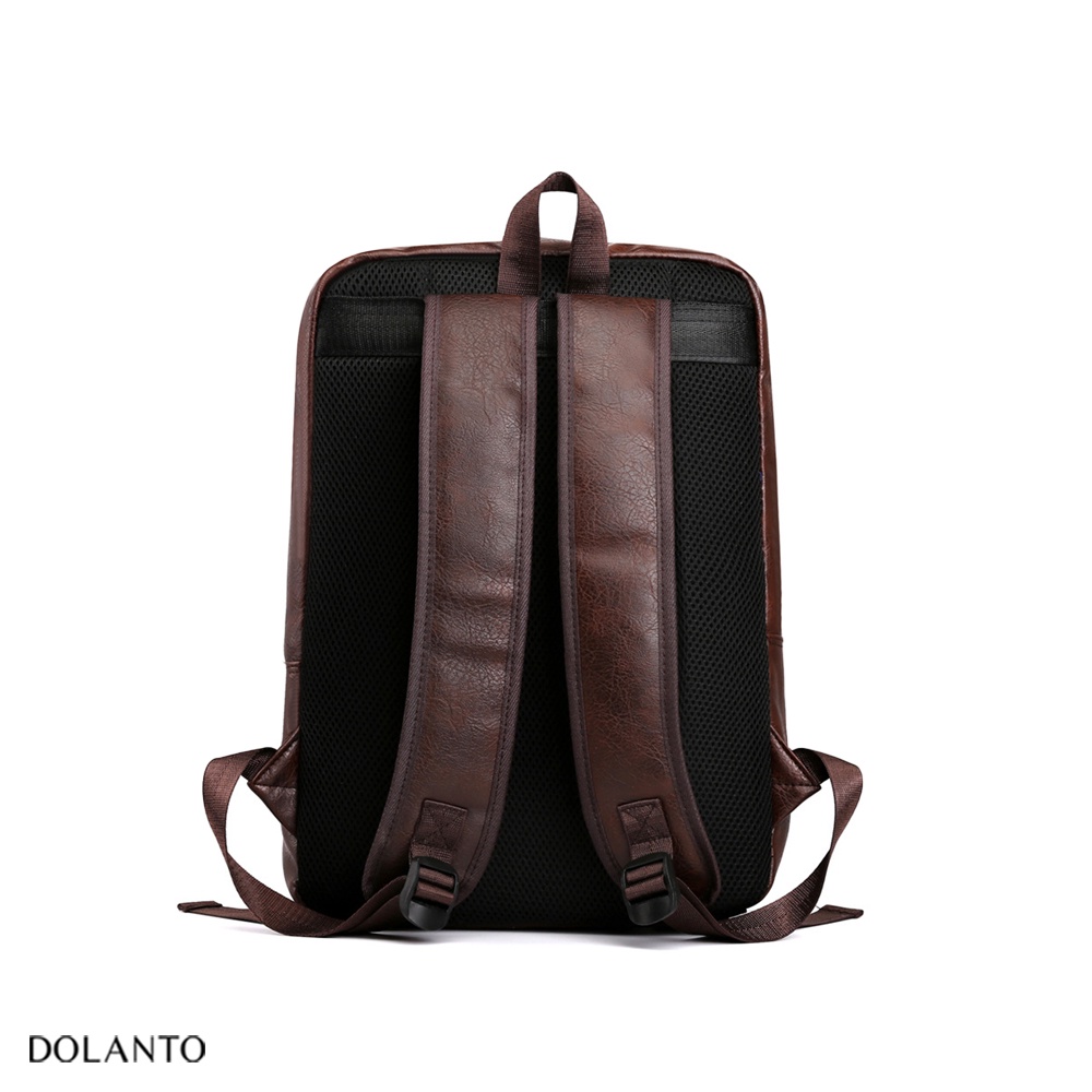 Balo Đi Học Da Thật TARTAN Chống Nước Cao Cấp Thời Trang Rẻ Đẹp Nhẹ Da Đen Đựng Laptop Đi Chơi Du Lịch Nam Nữ DOLANTO