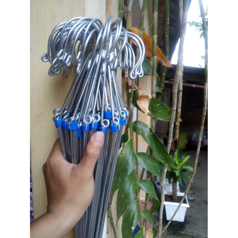 (Nhiều kích thước) Móc kẽm/Inox/bọc nhựa treo chậu Lan chống gỉ sét, bền, chắc chắn 80p/1met/1m1