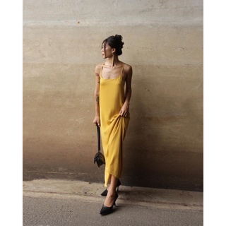 Váy lụa hai dây van dress | flanh