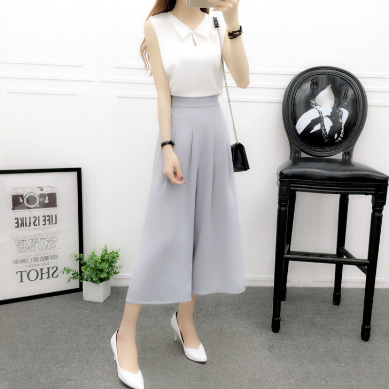 Quần Dài Ống Rộng Lưng Thun Phong Cách Hàn Quốc Dành Cho Nữ | BigBuy360 - bigbuy360.vn