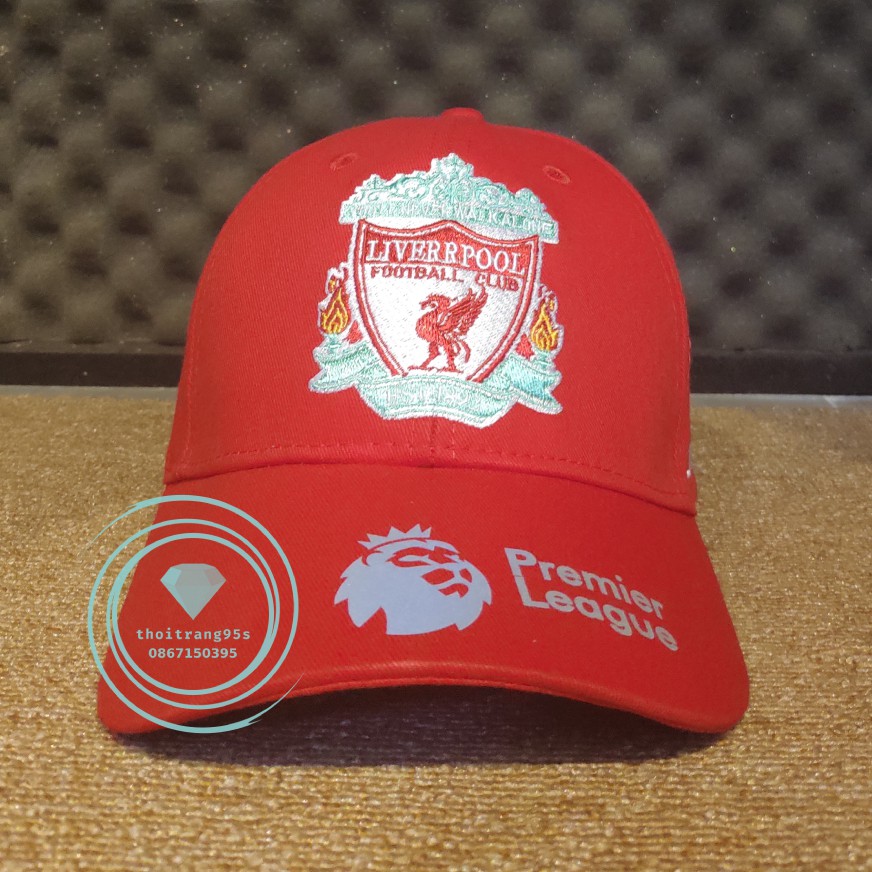 Mũ nón lưỡi trai bóng đá CLB Liverpool Logo in Dạ Quang Bắt Mắt, Khóa Đồng Sang Trọng Siêu Đẹp, Siêu Chất