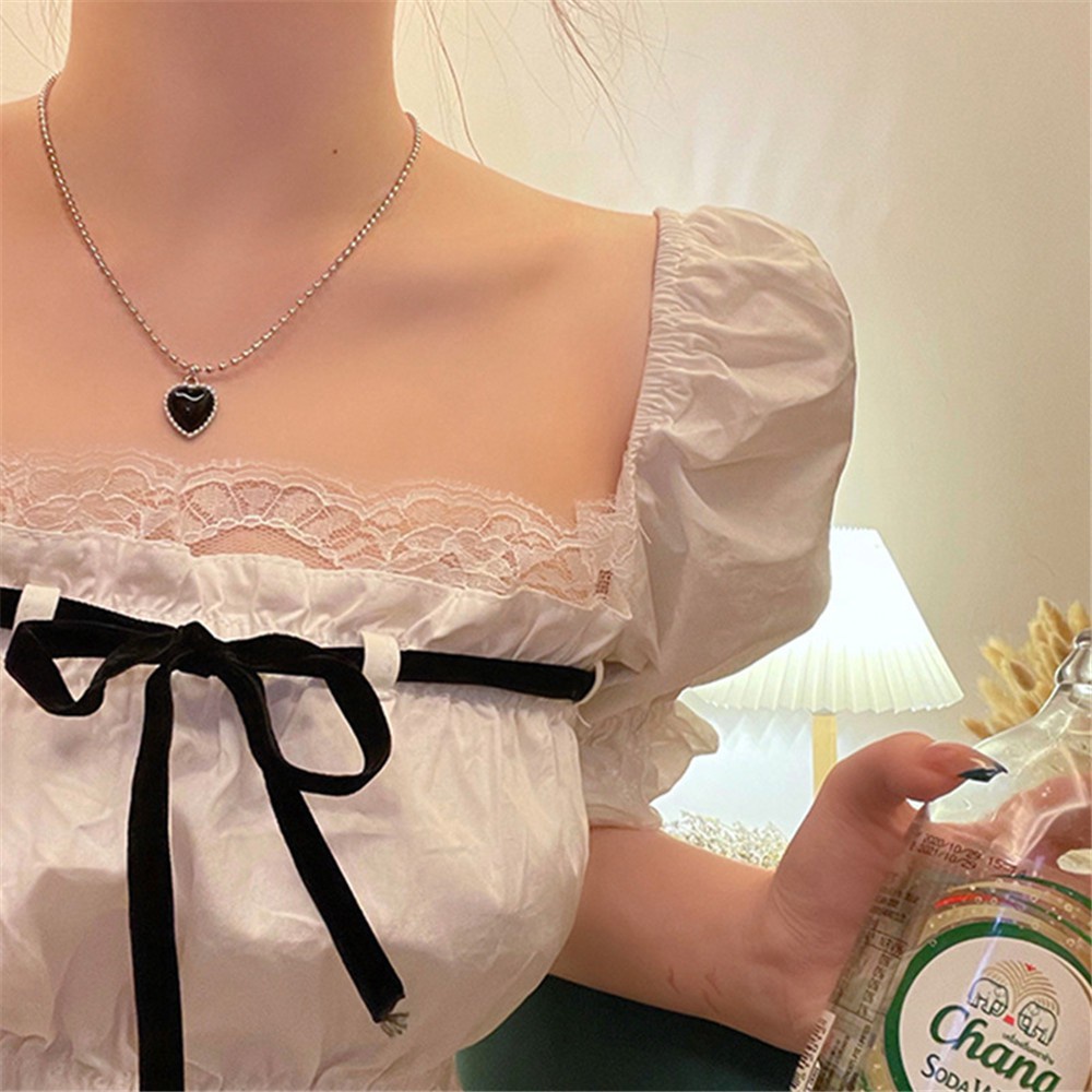 Dây chuyền mặt hình trái tim kiểu cách đơn giản hợp thời trang cho nữ