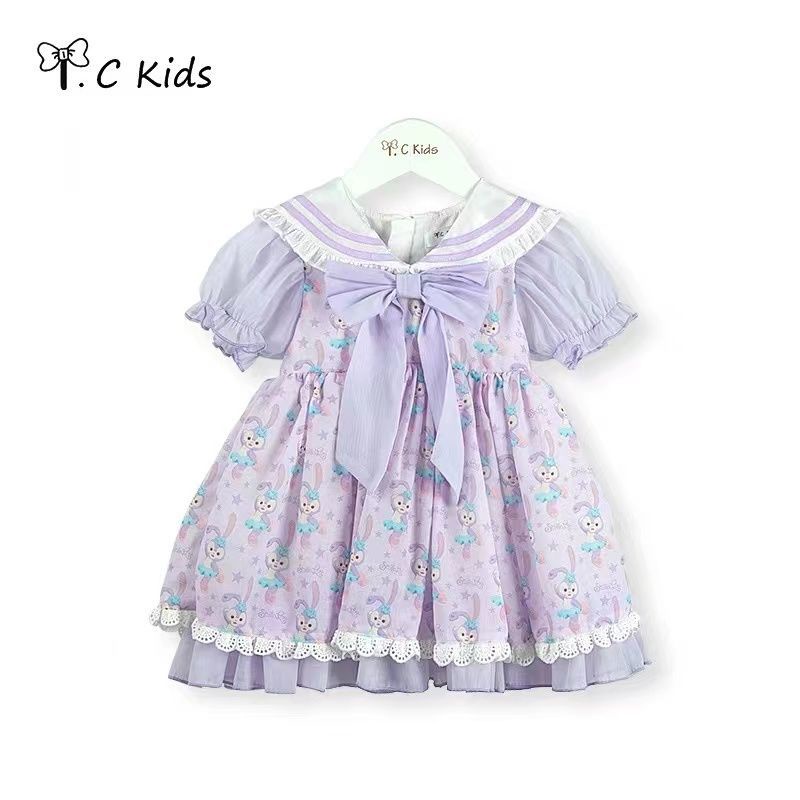 Đầm Công Chúa Lolita Thời Trang Mùa Hè Phương Tây Cho Bé Gái