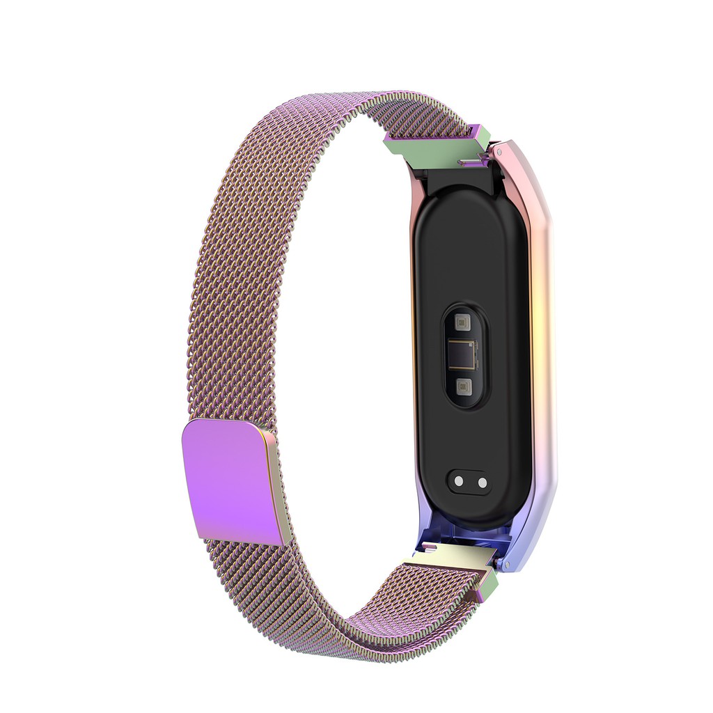 Dây đeo đồng hồ bằng thép không gỉ Milan từ tính nhiều màu sắc tùy chọn thay thế cho Xiaomi Mi Band 3/4/5/6