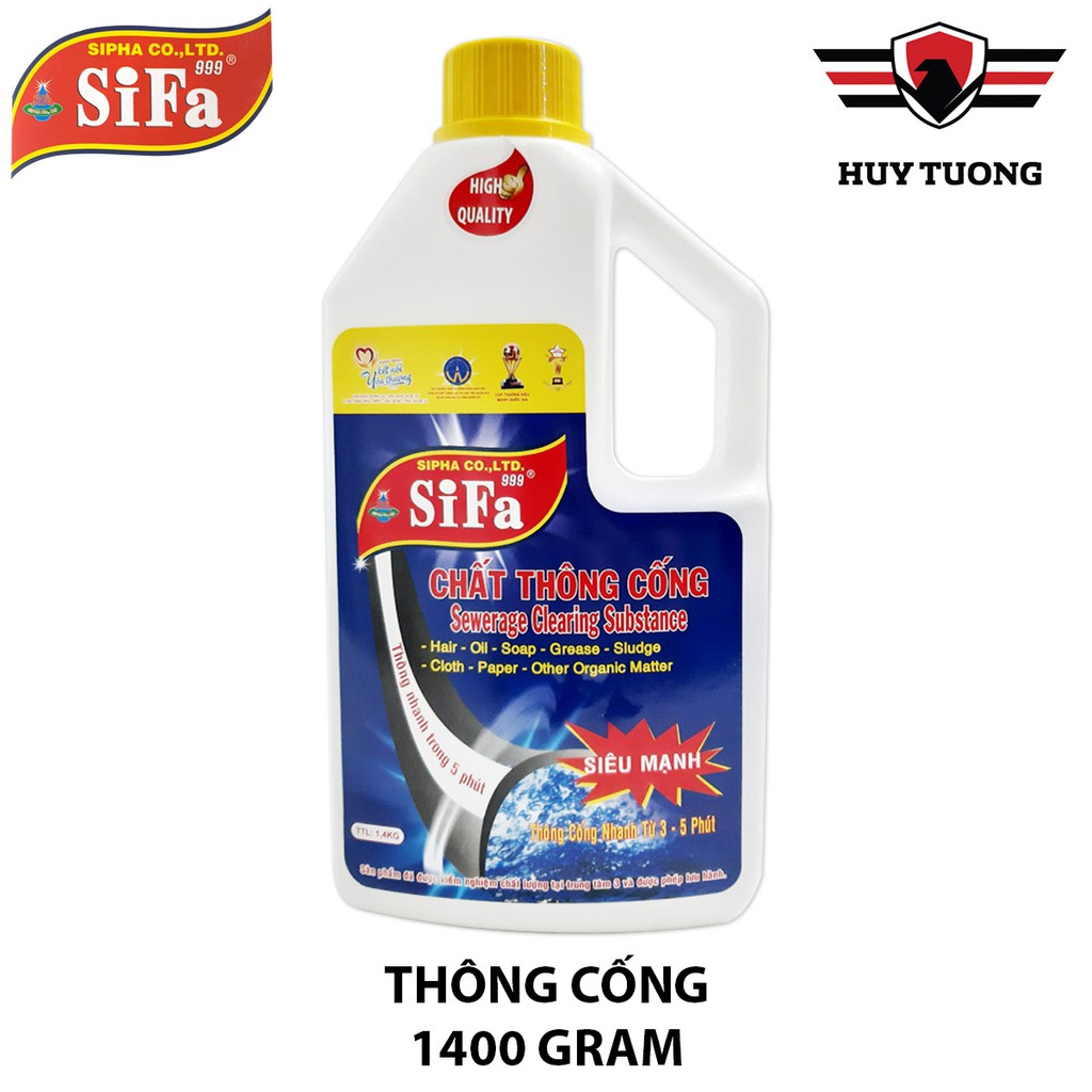 Chất thông tắc cống và thông tắc bồn cầu Toilet Sifa 700g / 800g / 1400g / 1600g cao cấp - Sunflowers