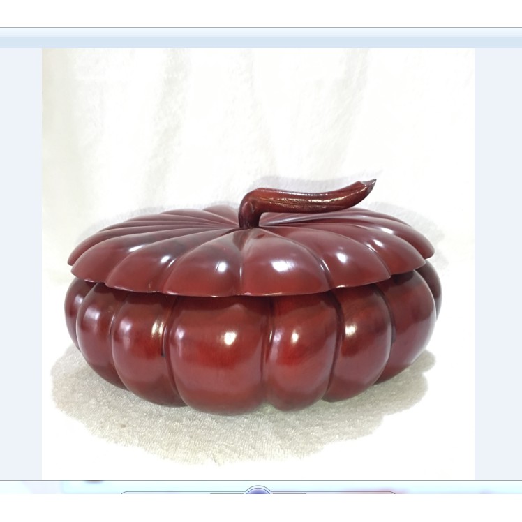 KHAY ĐỰNG BÁNH MỨT KẸO GỖ HƯƠNG NGUYÊN KHỐI QUẢ BÍ SIZE TO