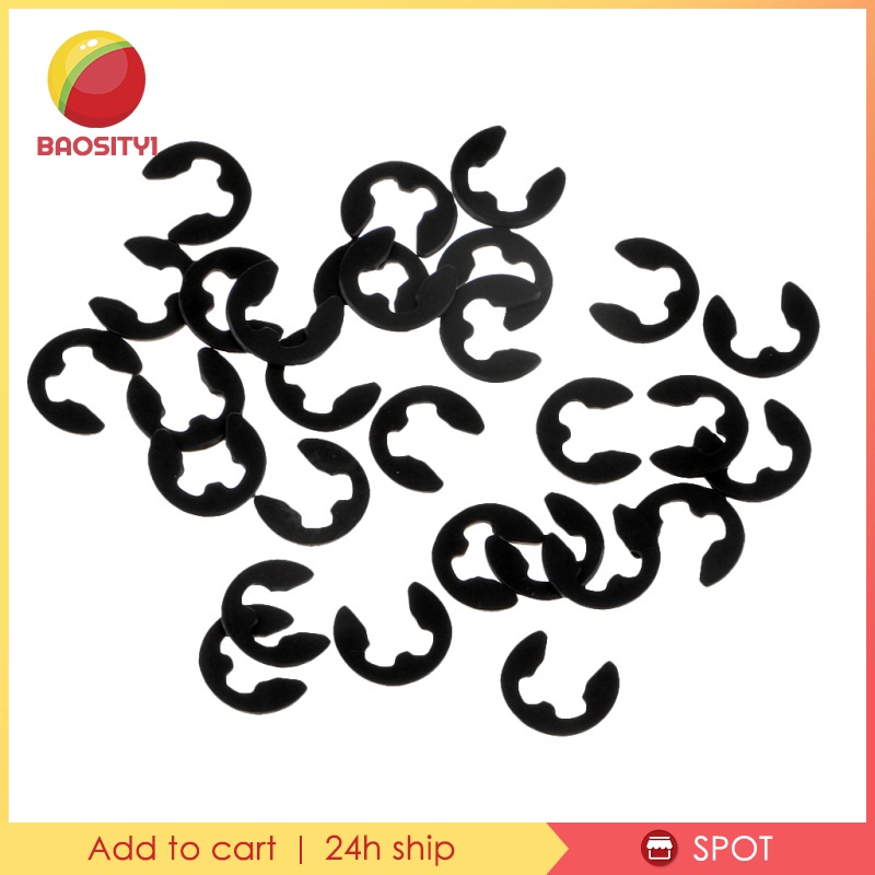 Bộ 30 Kẹp 02037 E-Clip 2.5mm Cho Mô Hình Xe Điều Khiển Từ Xa HSP 1 / 10