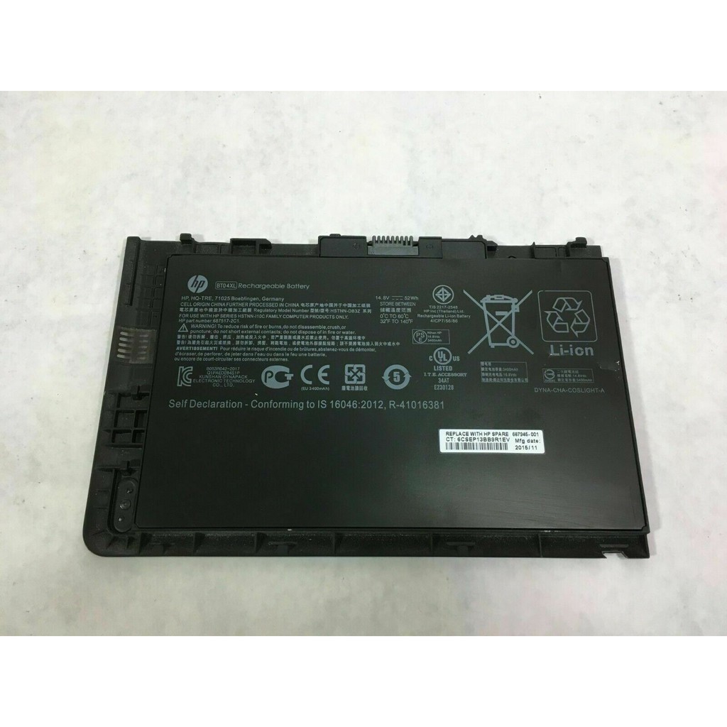 Pin Laptop HP EliteBook Folio 9470 9470M 9480 9480M BT04XL BA06 XL