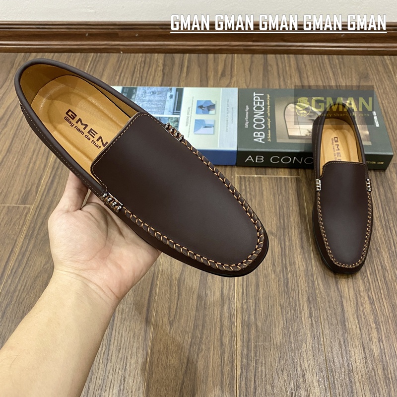 Giày da nam thiết kế da thật nguyên tấm đế cao su khâu chỉ bảo hành 1 năm TK0102