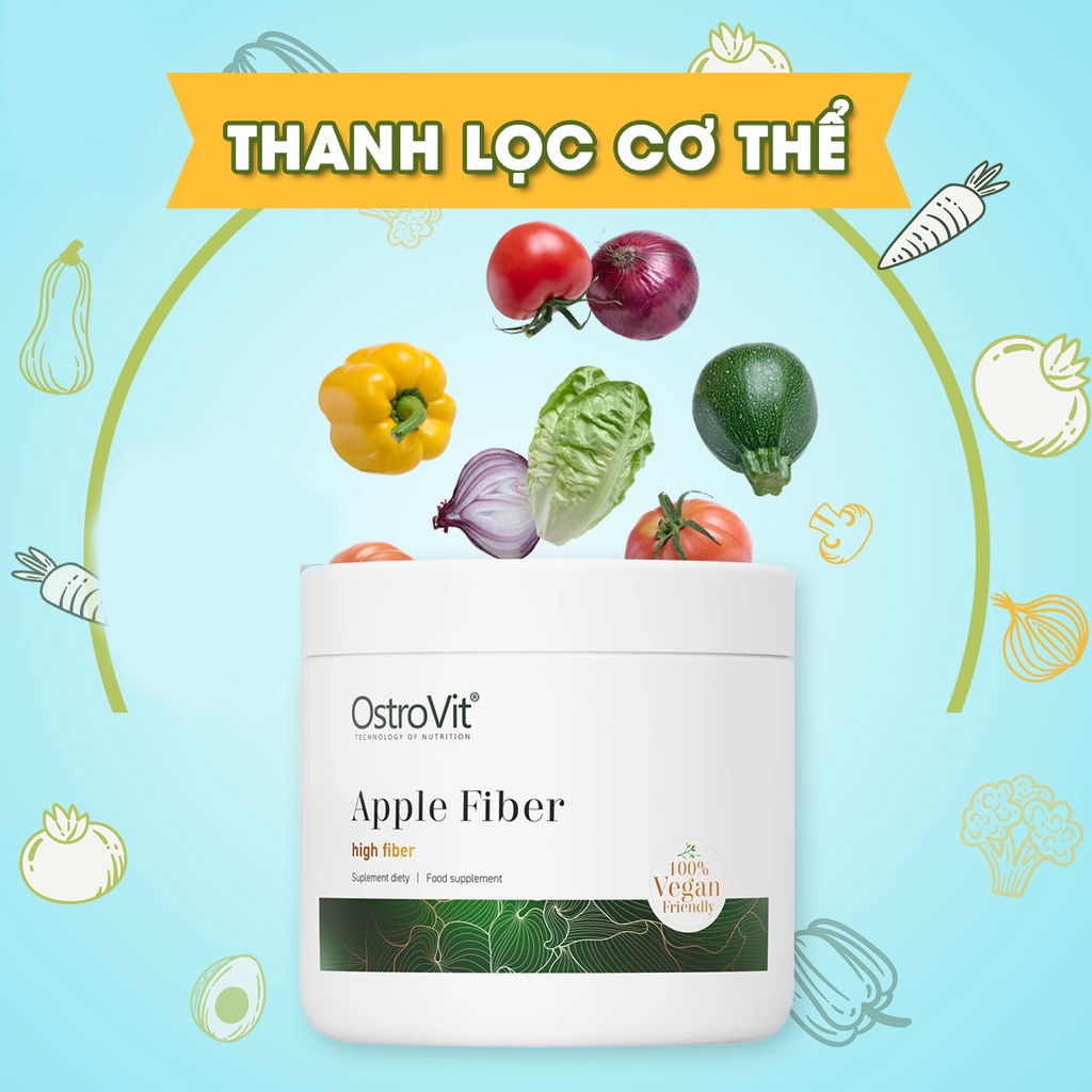 Thực Phẩm Bổ Sung Chất Xơ Ostrovit Apple Fiber Từ Táo Nguyên Chất Hỗ Trợ Hệ Tiêu Hoá
