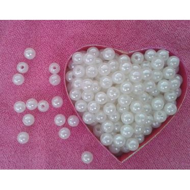 Gói 100gram Hạt bẹt, hạt cườm nhựa 6-8-10-12-14-16 ly
