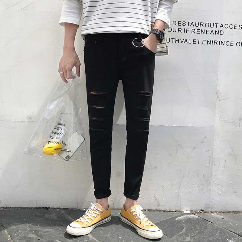 QUẦN JEAN NAM HÀN QUỐC RÁCH 4 VẠCH CỰC CHẤT | BigBuy360 - bigbuy360.vn