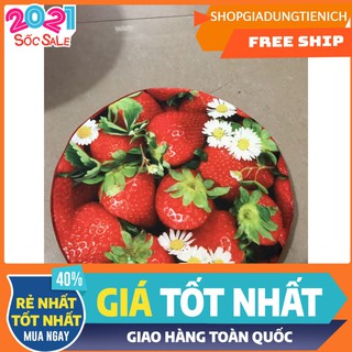 Gối trái cây 3d hoa quả 2018 mẫu dâu đỏ 40cm