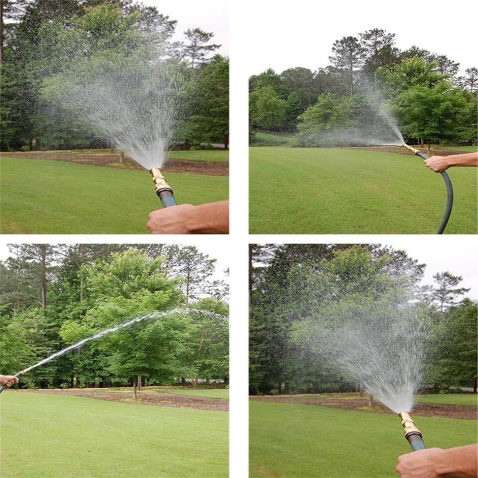 Đầu vòi xịt tăng áp, áp lực cao mini bằng đồng, nhỏ nhưng có võ, đa năng: vệ sinh, rửa xe, tưới cây