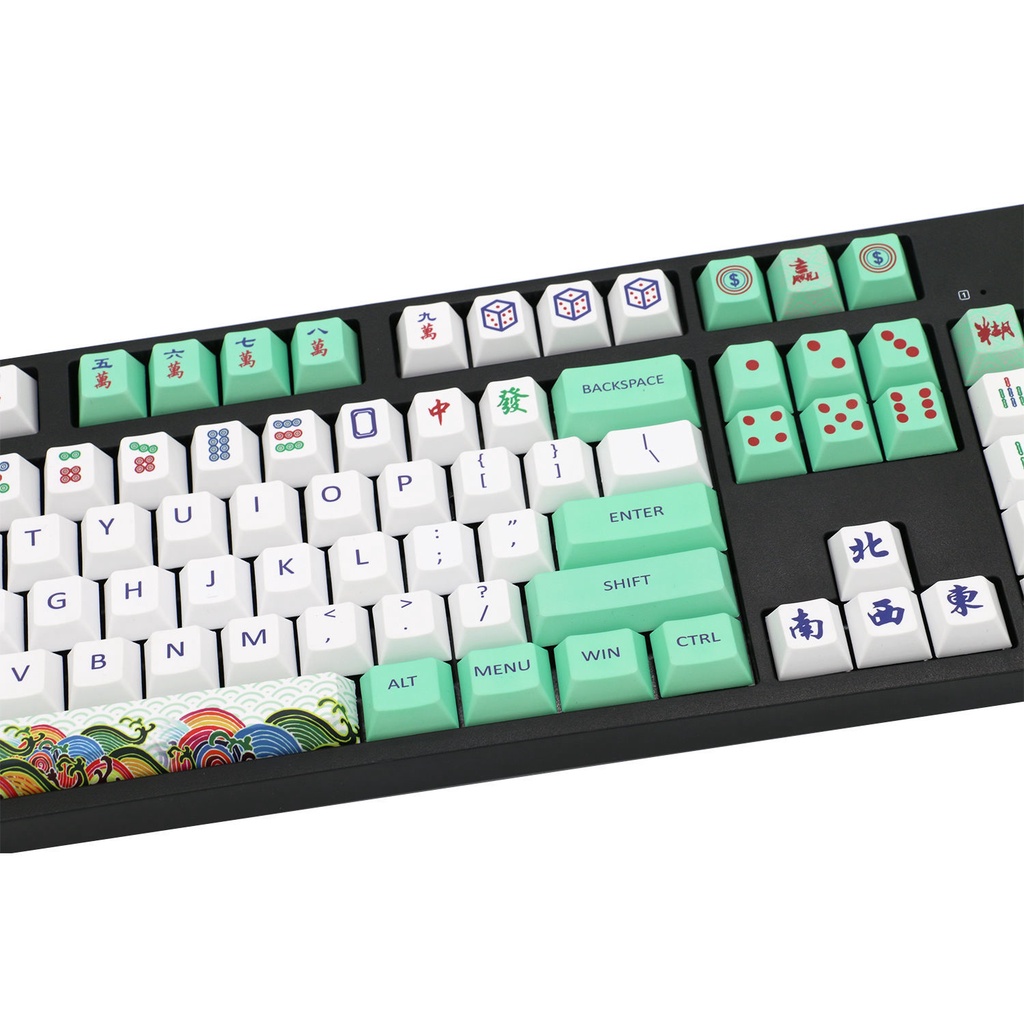 Tinh hoa Trung Quốc Mahjong keycap chim thần PBT thăng hoa năm mặt độ cao ban đầu keycap bàn phím cơ bộ nhỏ