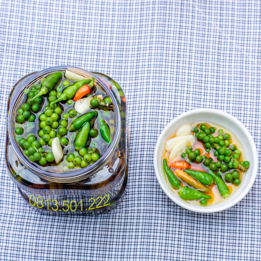 [ Đặc Sản Tây Nguyên ] Tiêu Xanh Ớt xiêm rừng Tỏi Ngâm Mắm Nhĩ Loại Ngon 1kg | BigBuy360 - bigbuy360.vn